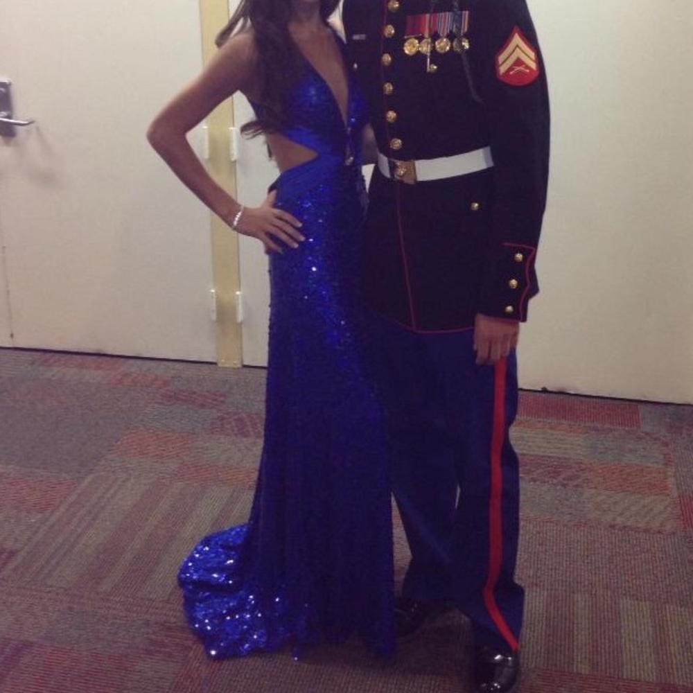 Royal Blue Sequin Prom/Pageant Dress